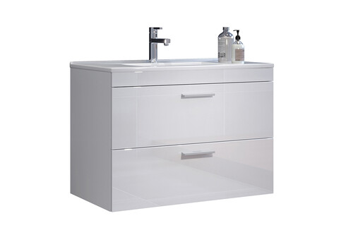 Valamukapp + valamu DEVON valge kõrgläige, 81x47xH59 cm