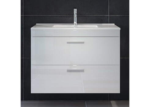 Valamukapp + valamu DEVON valge kõrgläige, 81x47xH59 cm