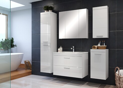 Seinakapp DEVON valge kõrgläige, 35x16xH75 cm