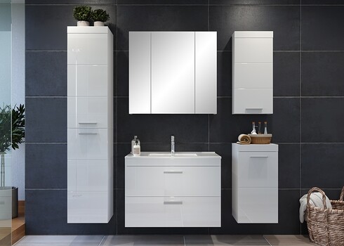 Vannitoakapp DEVON valge kõrgläige, 35x33xH170 cm