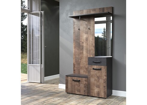 Esikukapp SMILE pruun / hall, 104x32xH190 cm