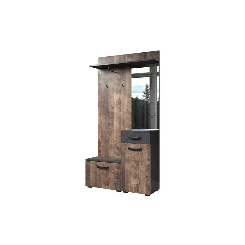 Esikukapp SMILE pruun / hall, 104x32xH190 cm