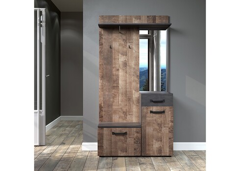 Esikukapp SMILE pruun / hall, 104x32xH190 cm