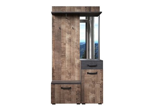 Esikukapp SMILE pruun / hall, 104x32xH190 cm