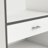 Kapp BUZZ valge / tumehall, 90x40xH112 cm