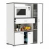 Kapp BUZZ valge / tumehall, 90x40xH112 cm