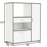 Kapp BUZZ valge / tumehall, 90x40xH112 cm