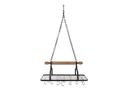 Riputatav riiul RACK must / pruun, 76x45xH123 cm