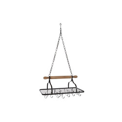 Riputatav riiul RACK must / pruun, 76x45xH123 cm