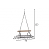Riputatav riiul RACK must / pruun, 76x45xH123 cm