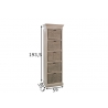 Riiul BASKET valge / pruun, 59x40xH194 cm
