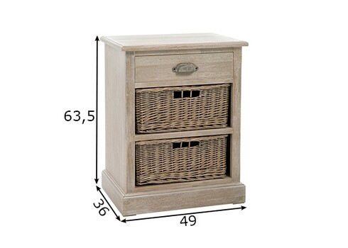 Öökapp BASKET hallikaspruun, 49x36xH64 cm