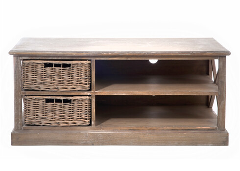 Tv-alus BASKET hallikaspruun, 120x49xH54 cm