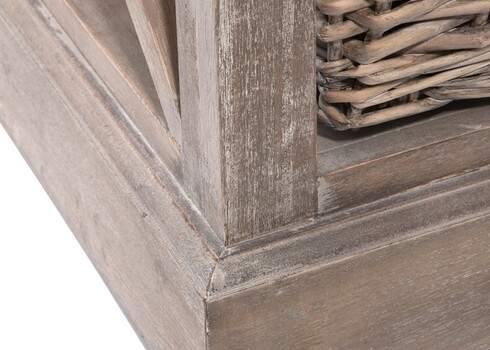 Tv-alus BASKET hallikaspruun, 120x49xH54 cm