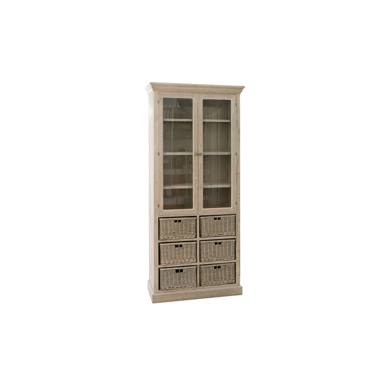 Vitriinkapp BASKET hallikaspruun, 85x34xH205 cm