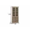 Vitriinkapp BASKET hallikaspruun, 85x34xH205 cm