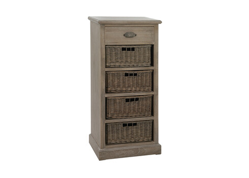 Kummut BASKET hallikaspruun, 49x33xH107 cm