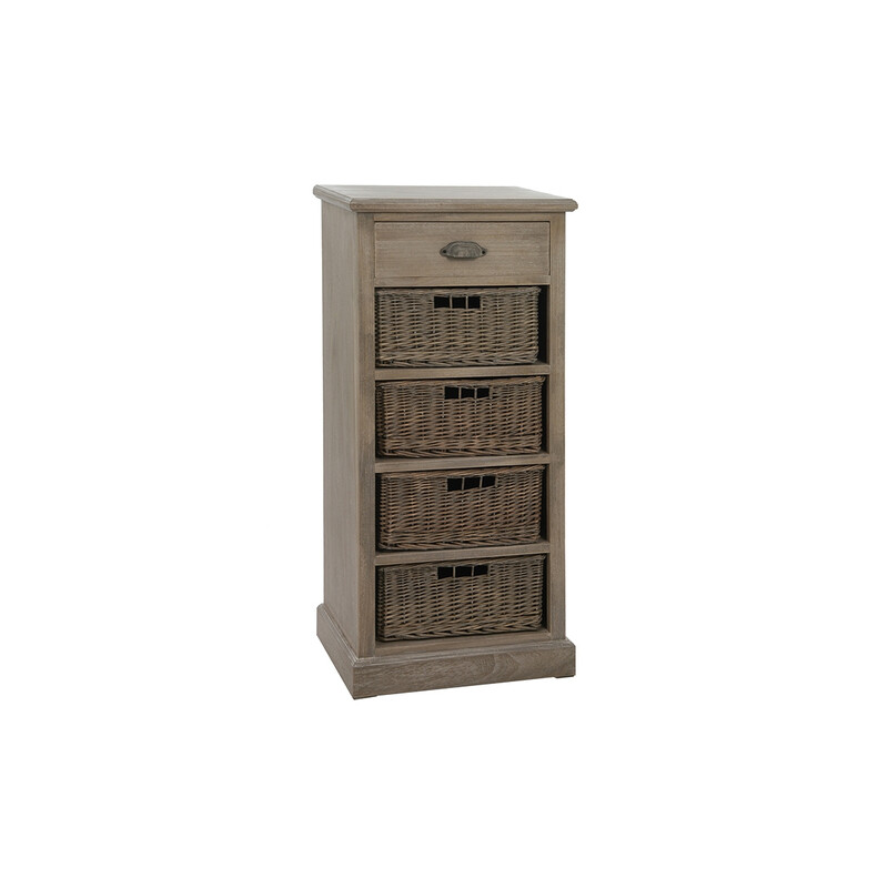 Kummut BASKET hallikaspruun, 49x33xH107 cm