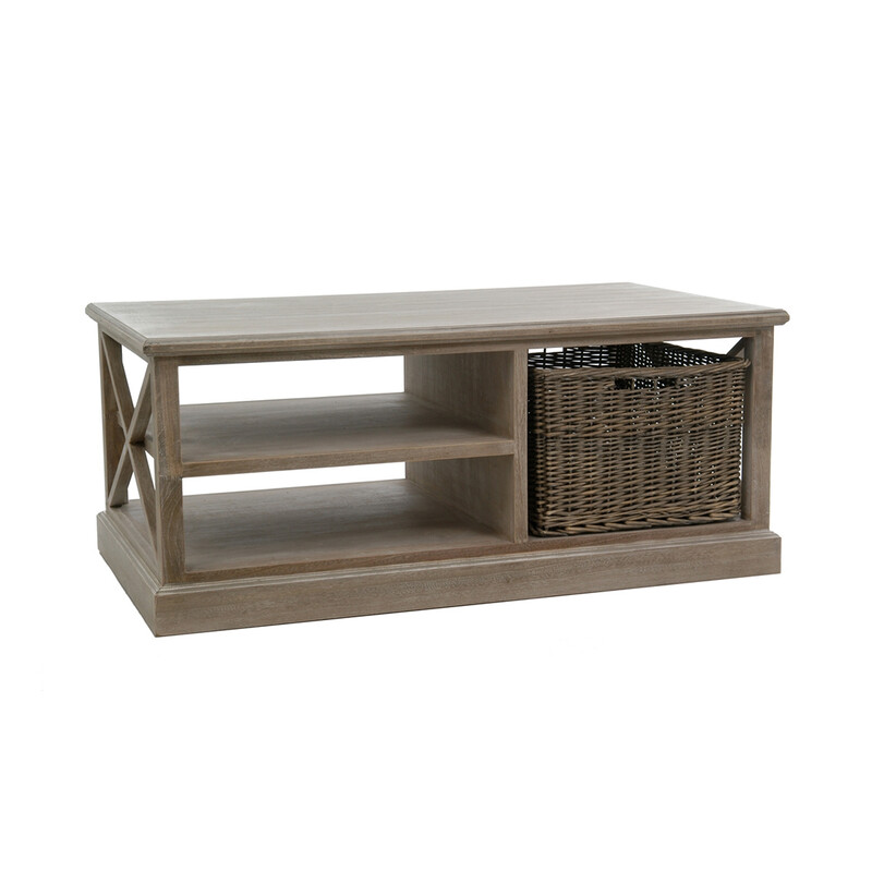 Diivanilaud BASKET hallikaspruun, 120x69xH51 cm