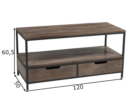 Diivanilaud DUSKY tumepruun, 120x61xH50 cm
