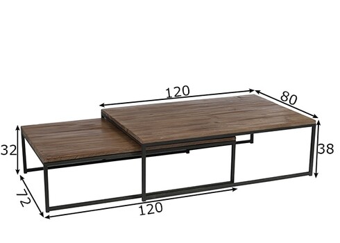 Diivanilaudade komplekt DUSKY tumepruun