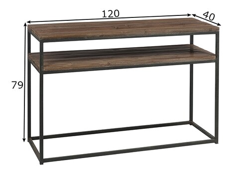 Konsoollaud DUSKY tumepruun, 120x40xH79 cm
