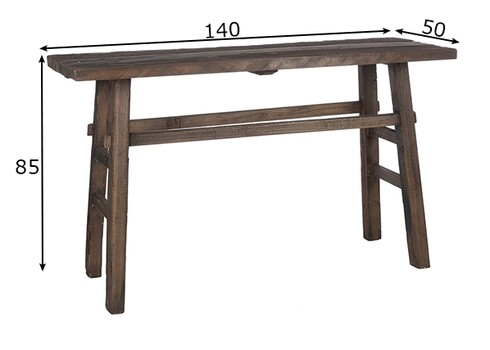 Konsoollaud MIRK tumepruun, 140x50xH85 cm