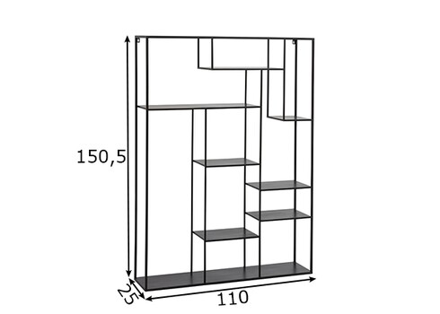 Riiul SHEER must, 110x25xH151 cm