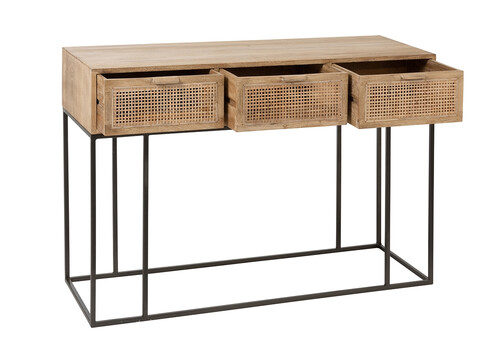 Konsoollaud WOVEN pruun, 120x42xH80 cm