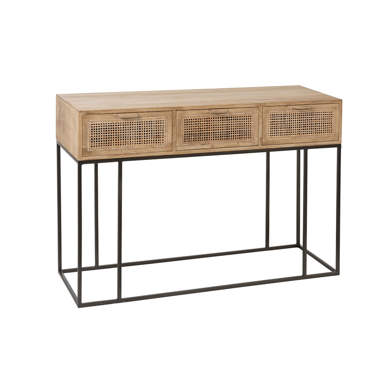 Konsoollaud WOVEN pruun, 120x42xH80 cm