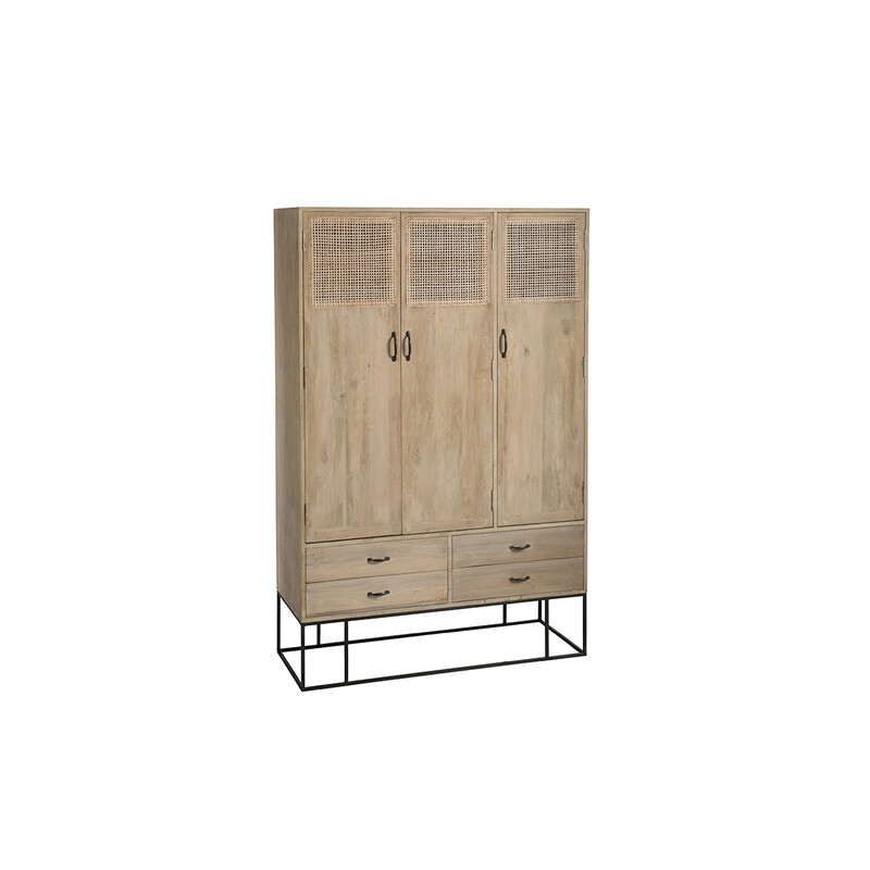 Kapp WOVEN pruun, 115x45xH176 cm