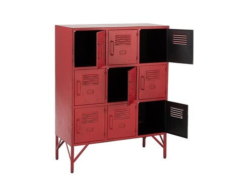 Kapp ESCUELA punane, 86x42xH113 cm