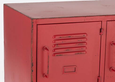 Kapp ESCUELA punane, 86x42xH113 cm