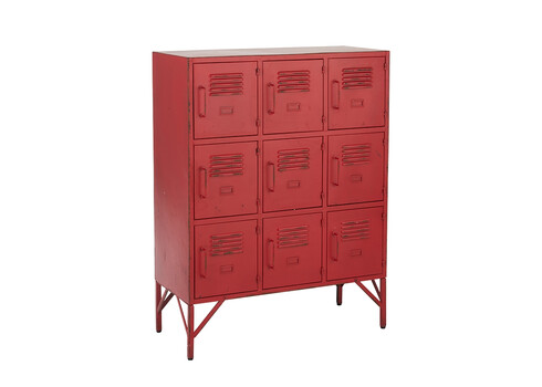 Kapp ESCUELA punane, 86x42xH113 cm