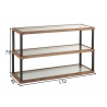 Konsoollaud HEXA must / pruun, 132x46xH79 cm