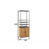 Veinikapp TEMPRA pruun / must, 60x43xH180 cm
