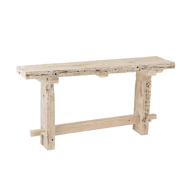 Konsoollaud BRUT kulunud valge, 150x37xH77 cm