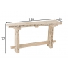 Konsoollaud BRUT kulunud valge, 150x37xH77 cm