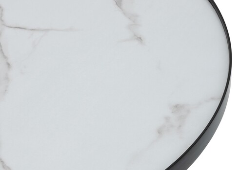 Diivanilaud MABEL marmor / must, D80xH40 cm