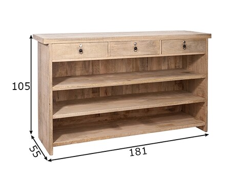 Baarikapp BOX helepruun, 181x55xH105 cm