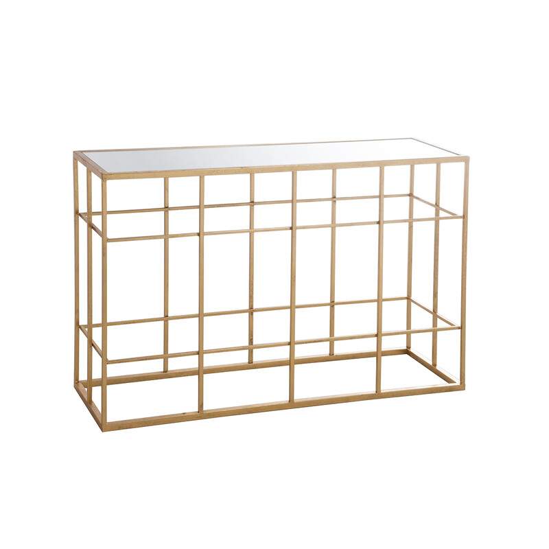 Konsoollaud AIRY kuldne, 120x40xH78 cm