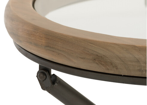 Diivanilaud EQUIS pruun / must, D50xH52 cm