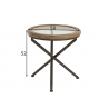 Diivanilaud EQUIS pruun / must, D50xH52 cm