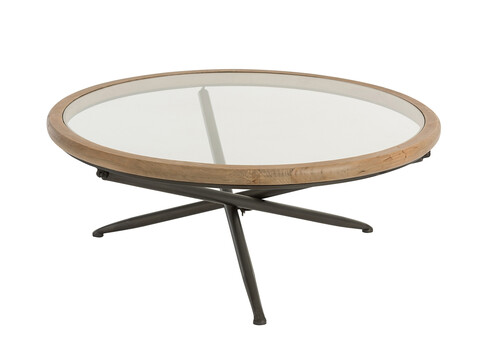 Diivanilaud EQUIS pruun / must, D100xH40 cm