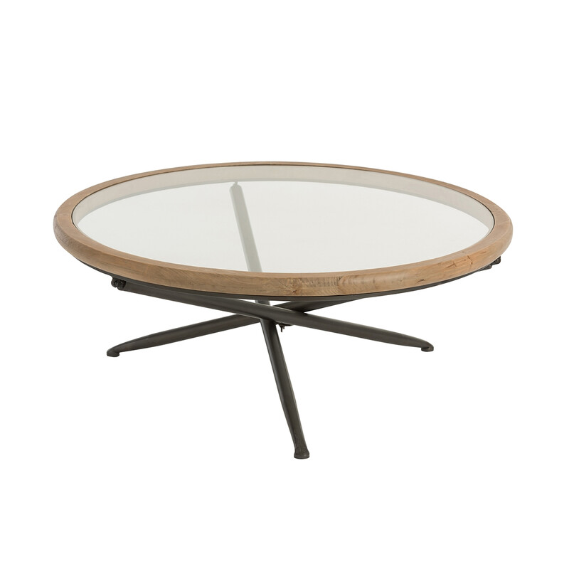 Diivanilaud EQUIS pruun / must, D100xH40 cm