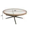 Diivanilaud EQUIS pruun / must, D100xH40 cm