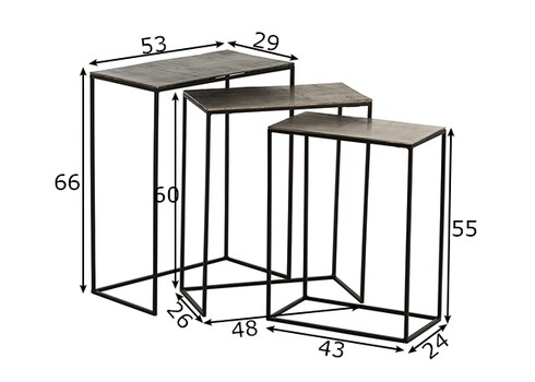 Abilaudade komplekt CONDO pronks / must, 3 tk