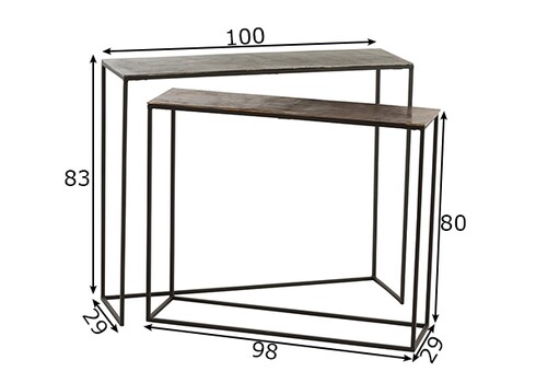 Konsoollaudade komplekt CONDO pronks / must, 2 tk