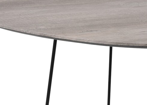 Diivanilaud OVAL hall / must, 69x55xH45 cm