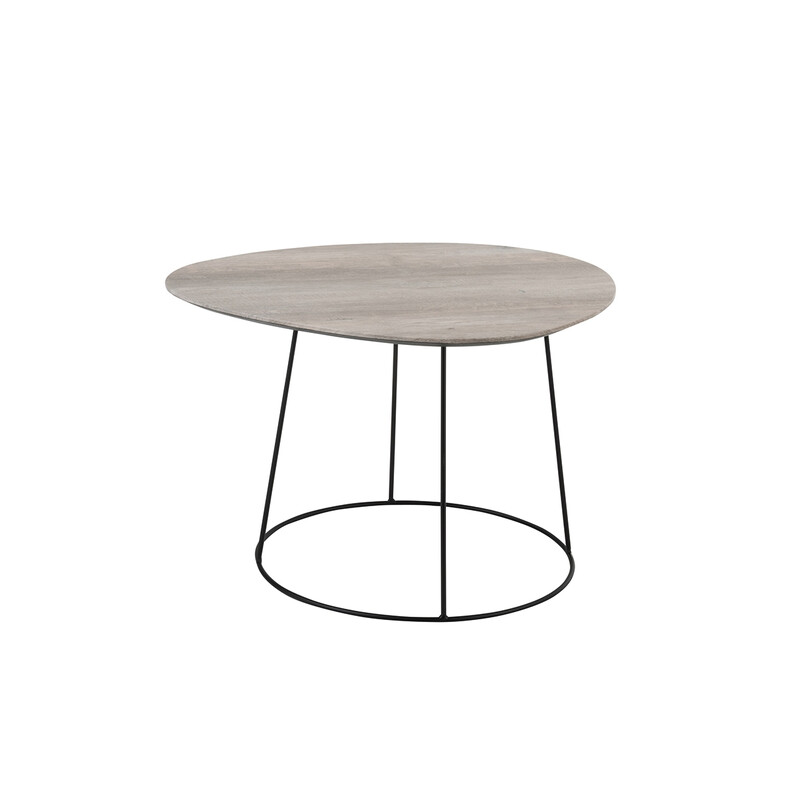 Diivanilaud OVAL hall / must, 69x55xH45 cm